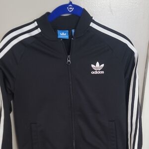 Adidas Black Jacket with White Accents